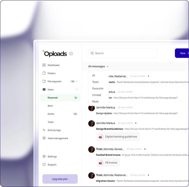 Inbox preview