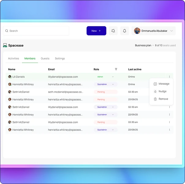 Team Management preview